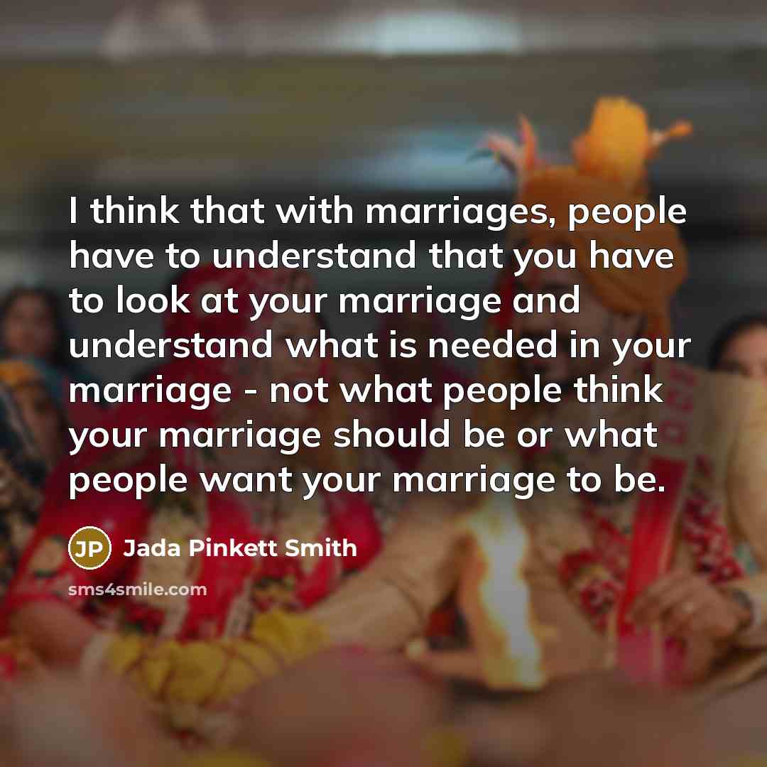 “I think that with marriages, people have to understand that…” quote by Jada Pinkett Smith