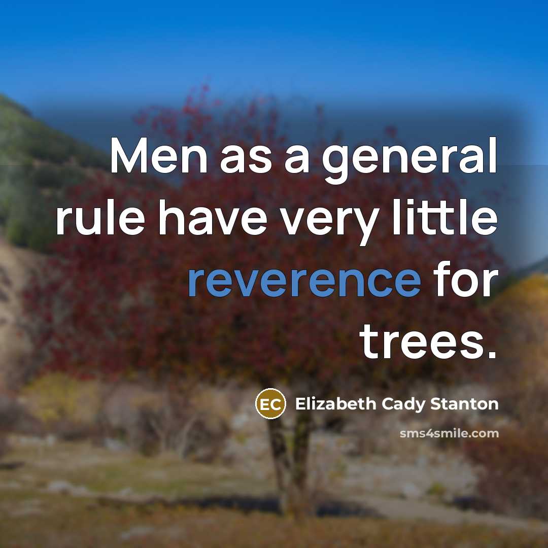 “Men as a general rule have very little reverence for…” quote by Elizabeth Cady Stanton