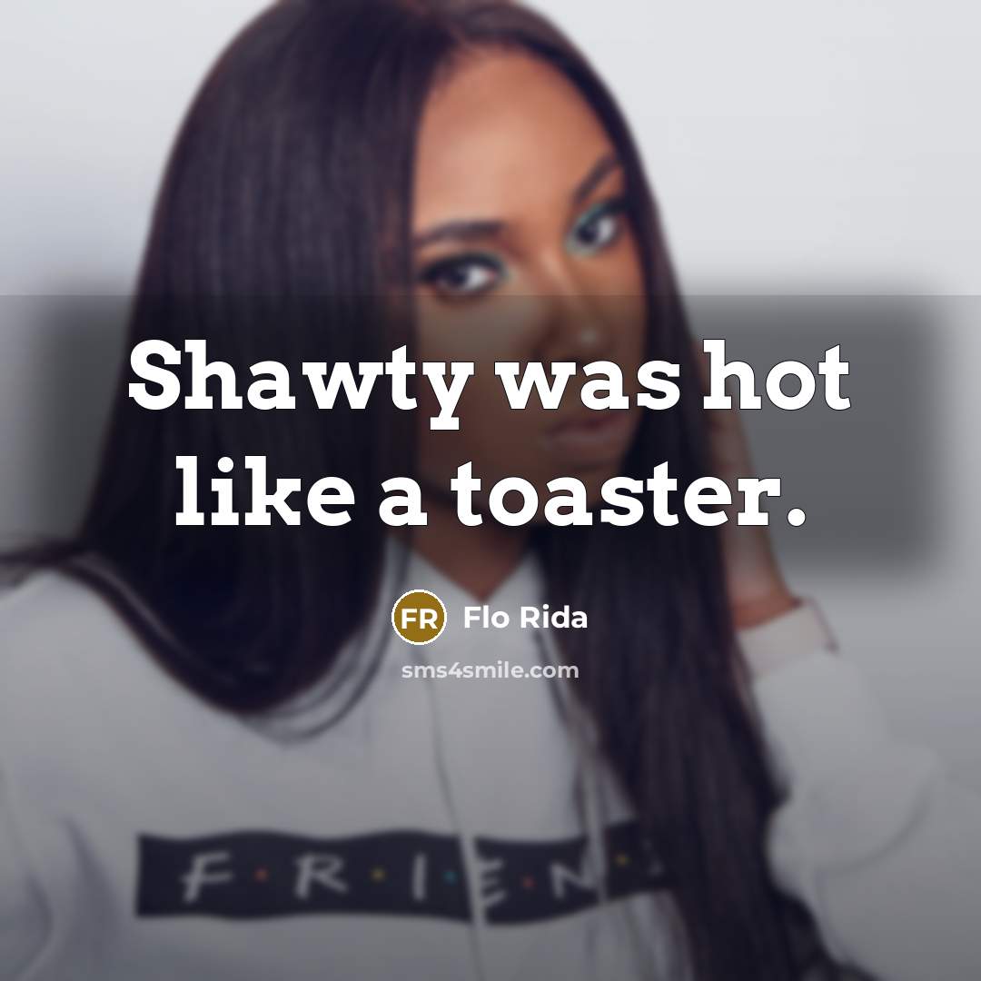 “Shawty was hot like a toaster.…” quote by Flo Rida
