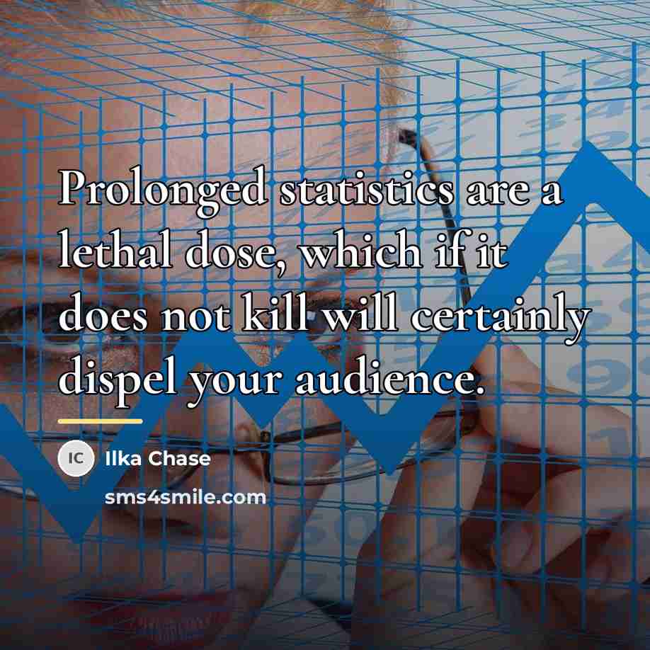 “Prolonged statistics are a lethal dose, which if it does…” quote by Ilka Chase