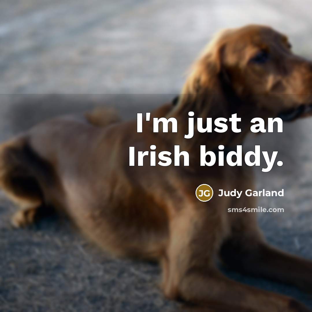 “I'm just an Irish biddy.…” quote by Judy Garland