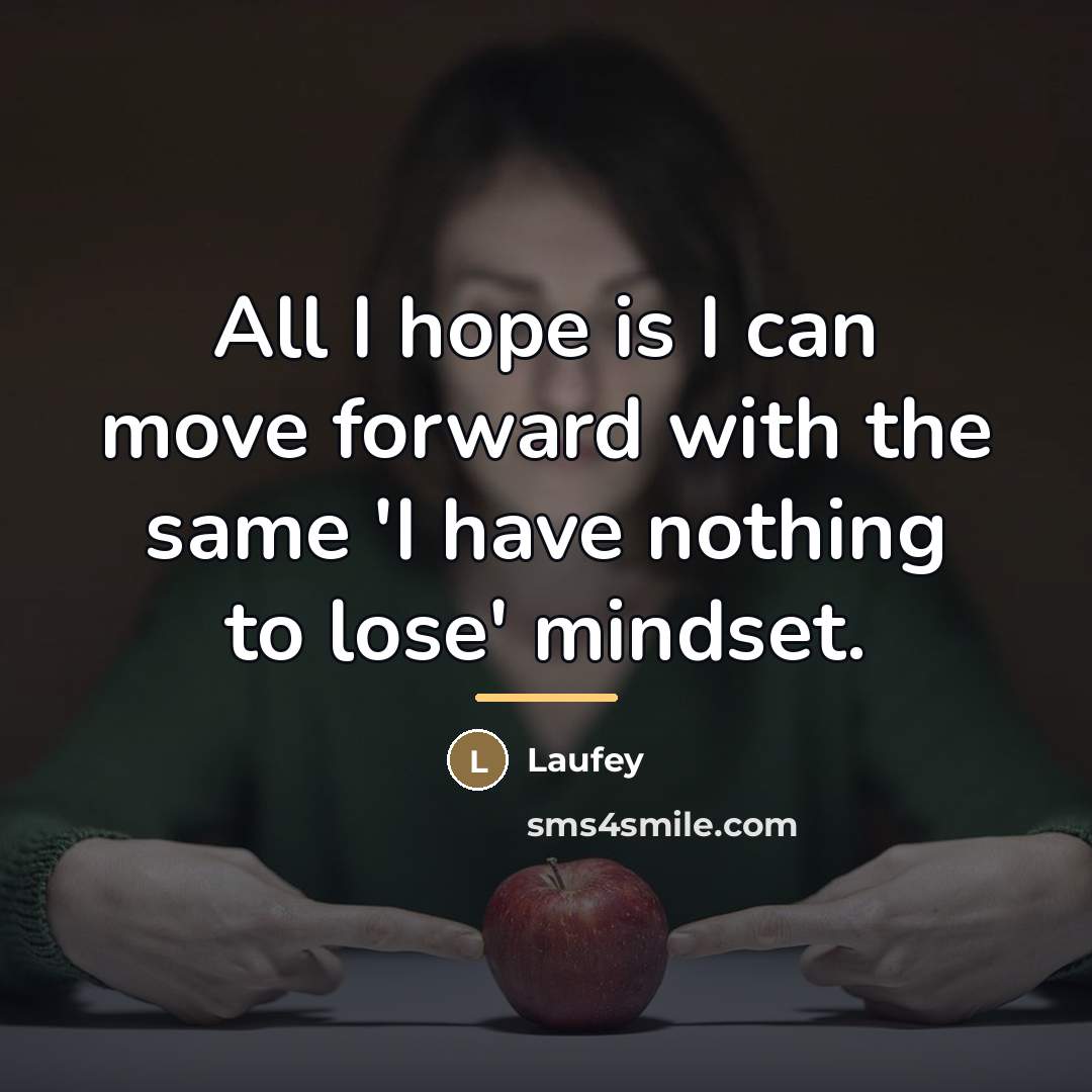 “All I hope is I can move forward with the…” quote by Laufey