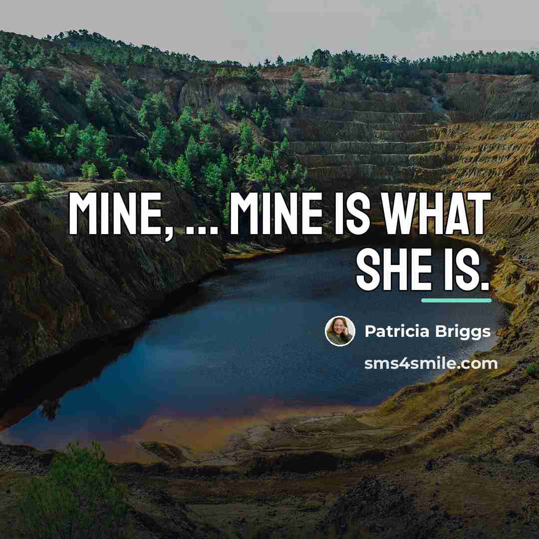 “Mine, ... Mine is what she is.…” quote by Patricia Briggs