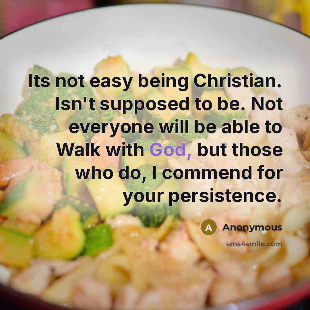 “Its not easy being Christian. Isn't supposed to be. Not…” quote by Anonymous