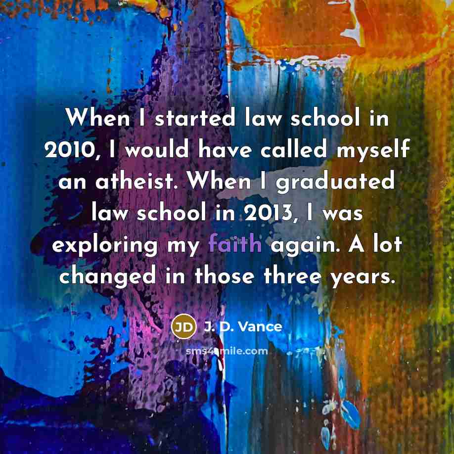 “When I started law school in 2010, I would have…” quote by J. D. Vance