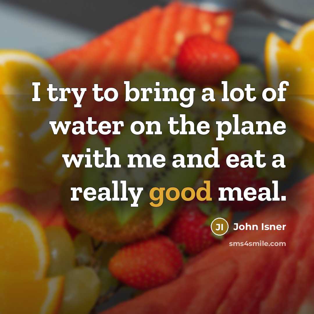 “I try to bring a lot of water on the…” quote by John Isner