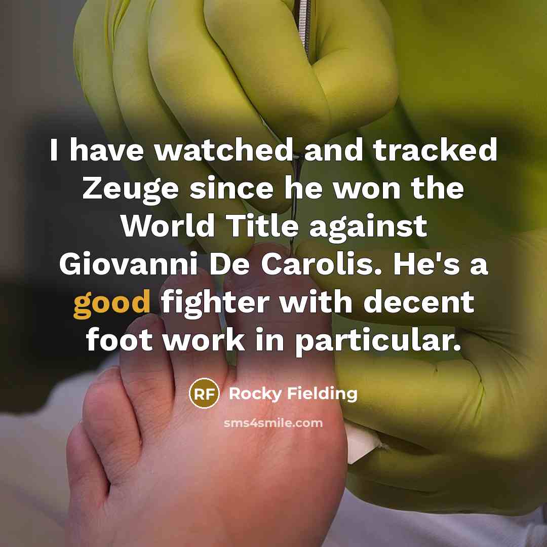 “I have watched and tracked Zeuge since he won the…” quote by Rocky Fielding