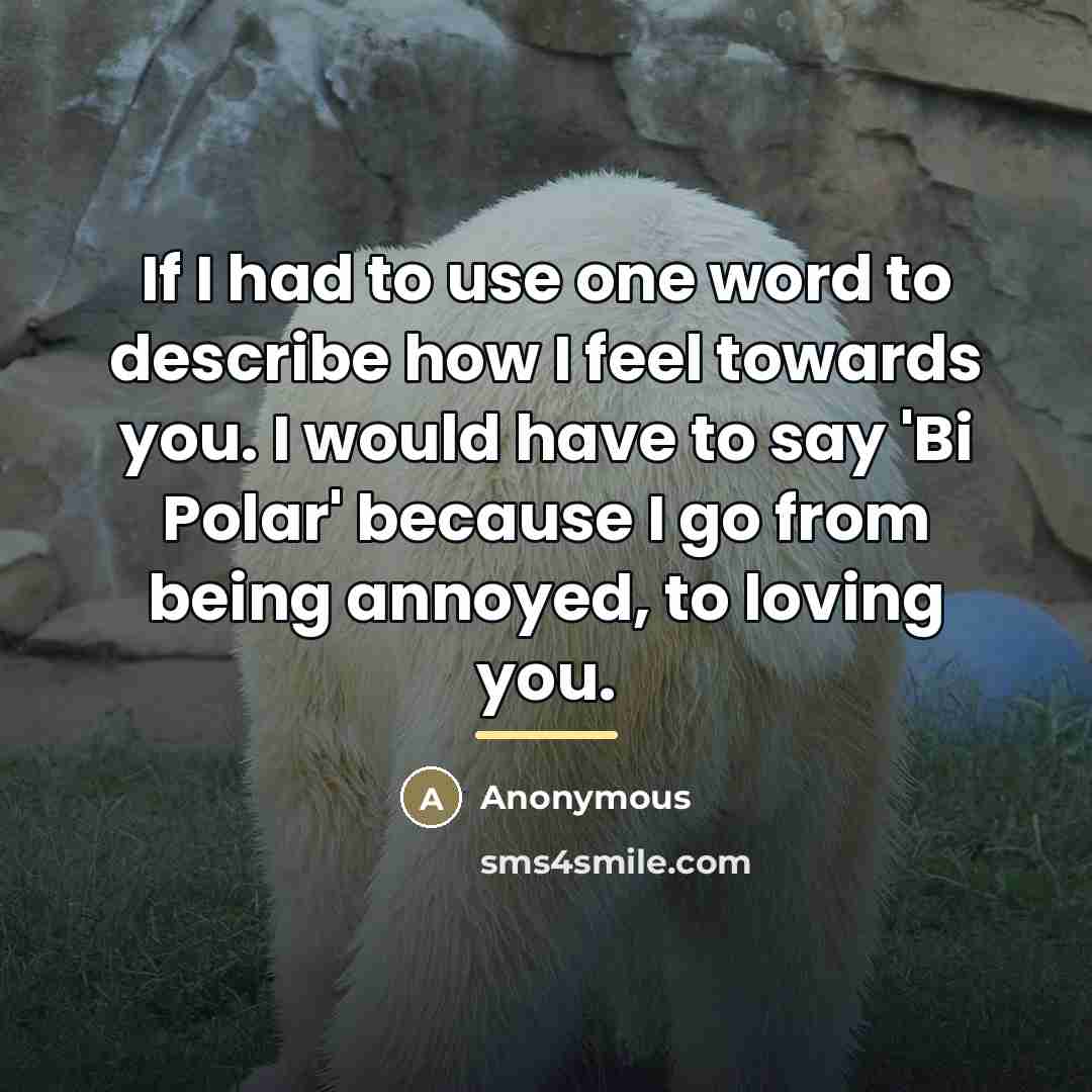 “If I had to use one word to describe how…” quote by Anonymous