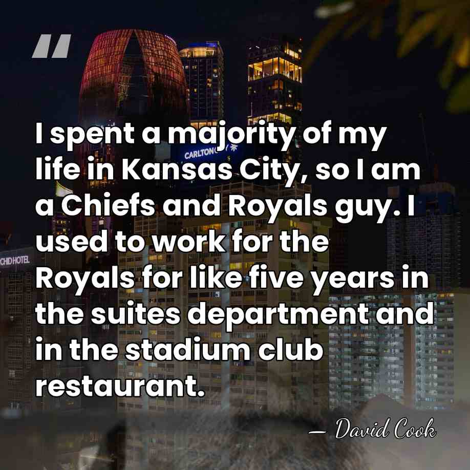 I spent a majority of my life in Kansas City, so I&hellip; - David Cook