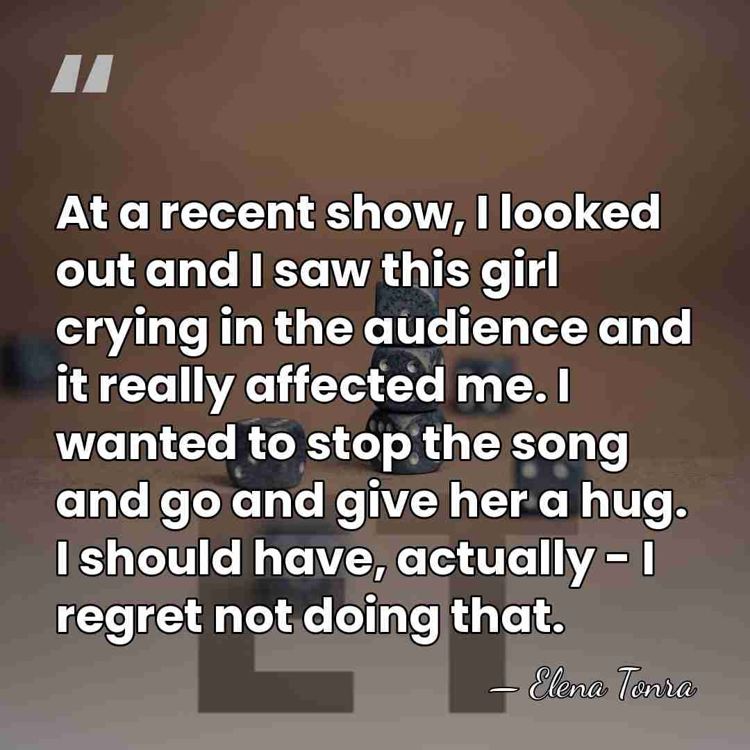 At a recent show, I looked out and I saw this girl&hellip; - Elena Tonra