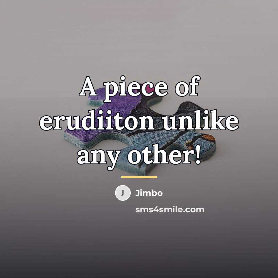 “A piece of erudiiton unlike any other!…” quote by Jimbo