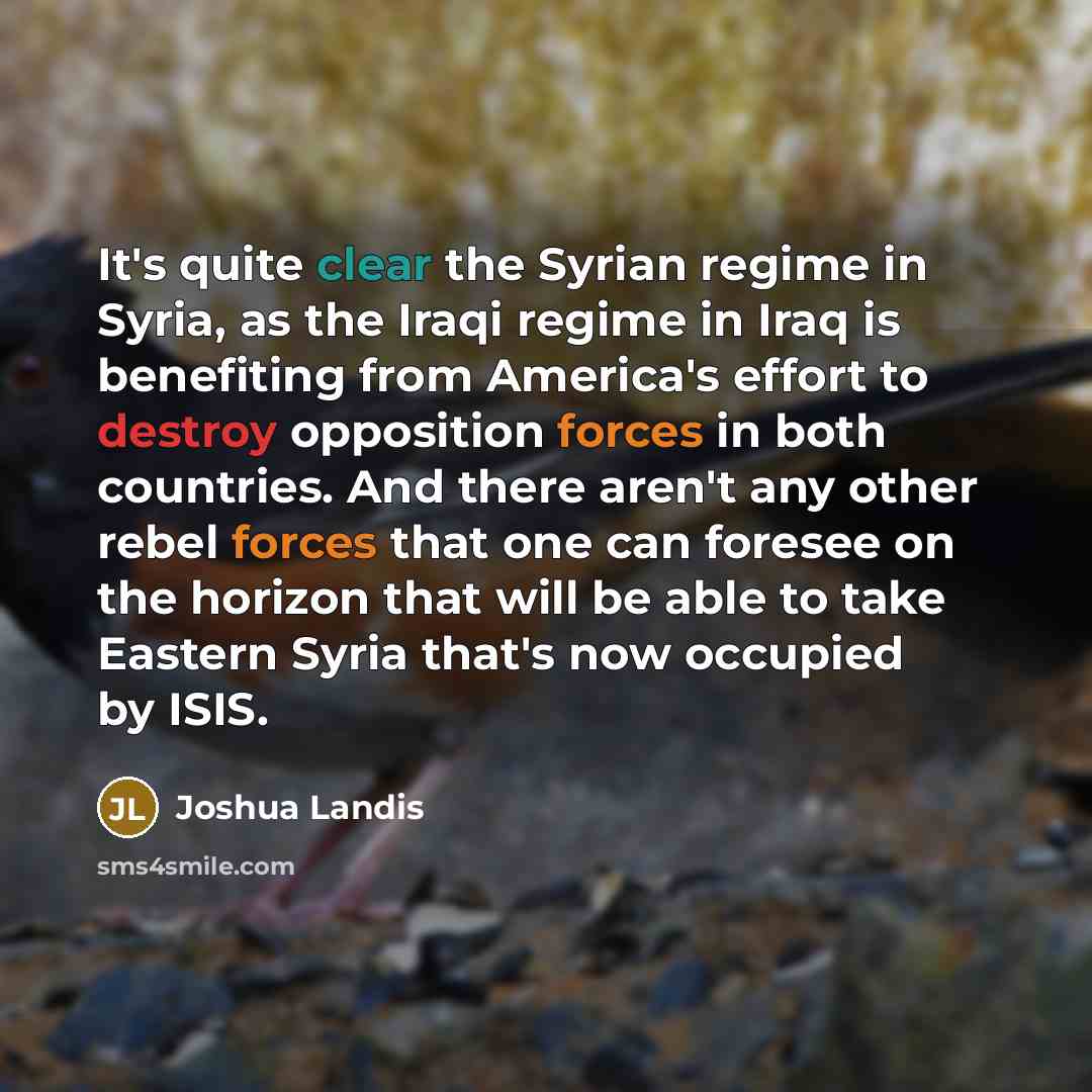 “It's quite clear the Syrian regime in Syria, as the…” quote by Joshua Landis