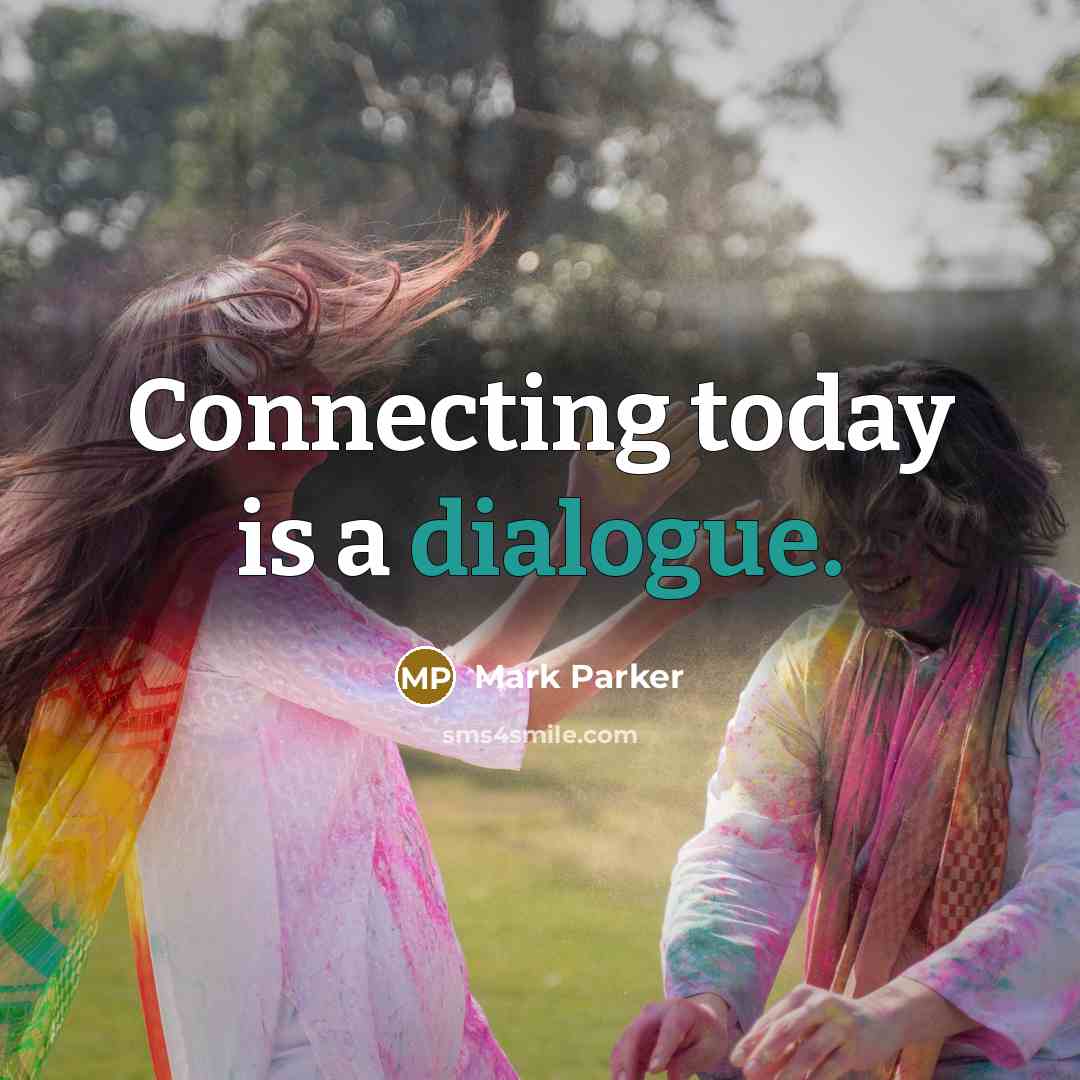 “Connecting today is a dialogue.…” quote by Mark Parker