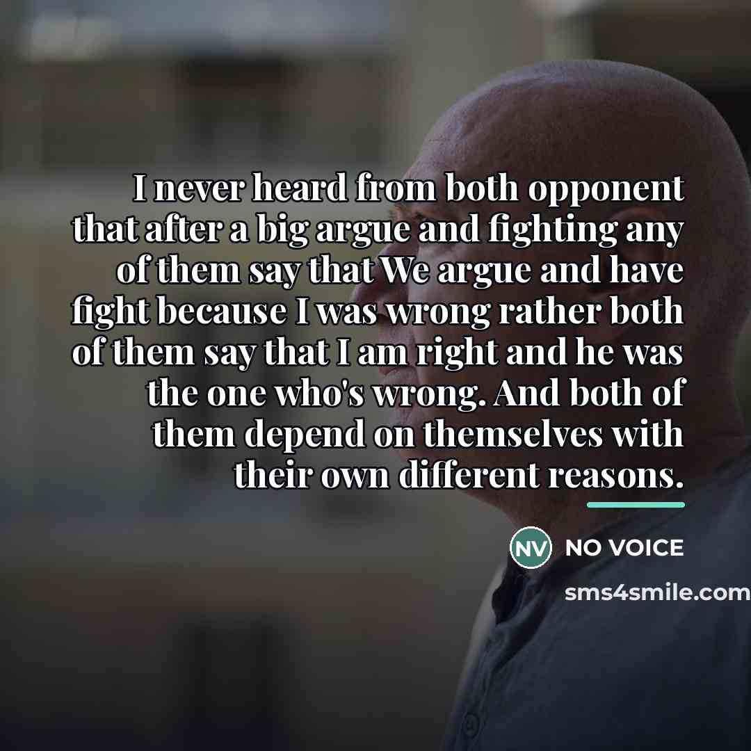 “I never heard from both opponent that after a big…” quote by NO VOICE