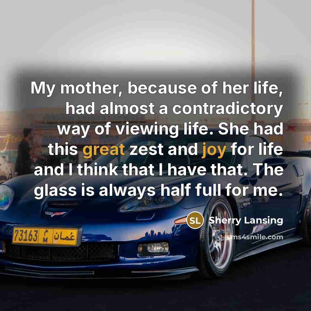 “My mother, because of her life, had almost a contradictory…” quote by Sherry Lansing