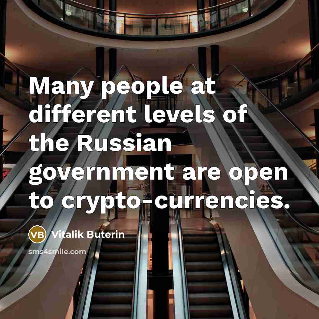 “Many people at different levels of the Russian government are…” quote by Vitalik Buterin