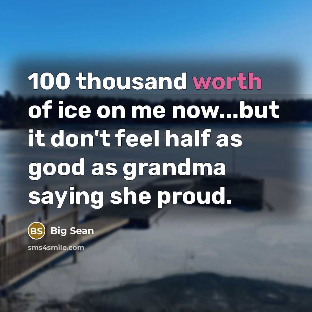 “100 thousand worth of ice on me now...but it don't…” quote by Big Sean