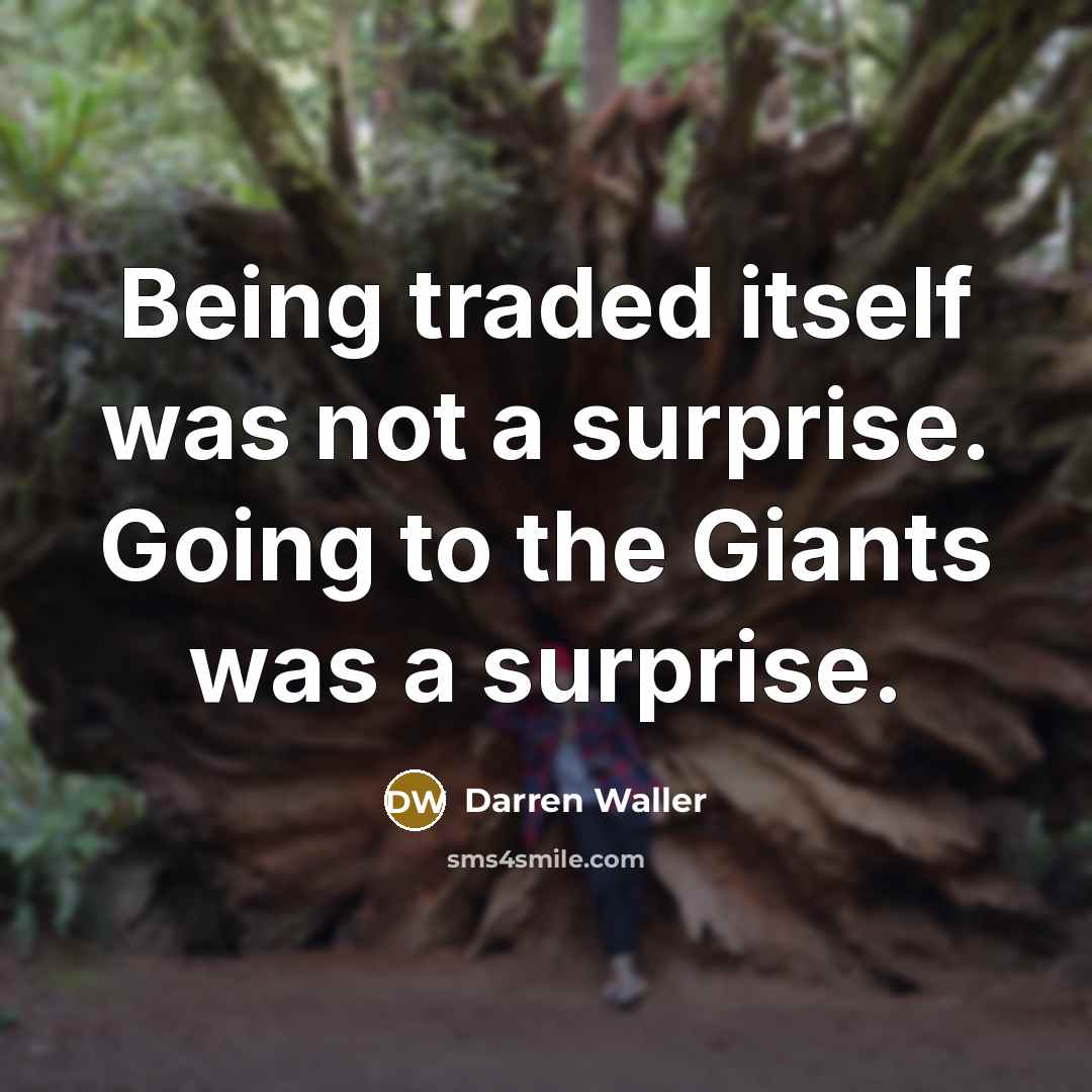 “Being traded itself was not a surprise. Going to the…” quote by Darren Waller