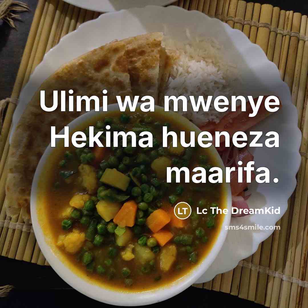 “Ulimi wa mwenye Hekima hueneza maarifa.” quote by Lc The DreamKid