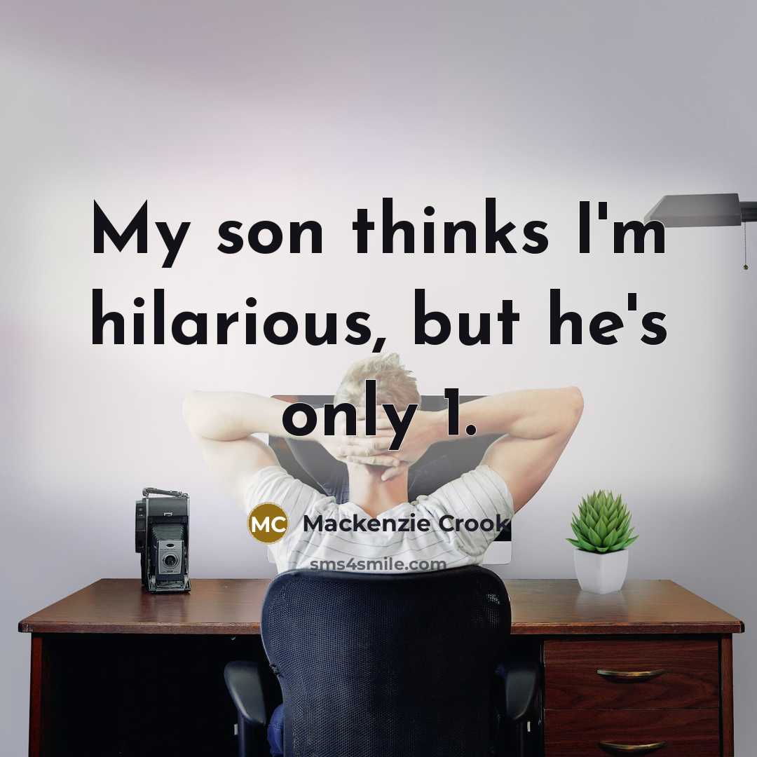 “My son thinks I'm hilarious, but he's only 1.…” quote by Mackenzie Crook