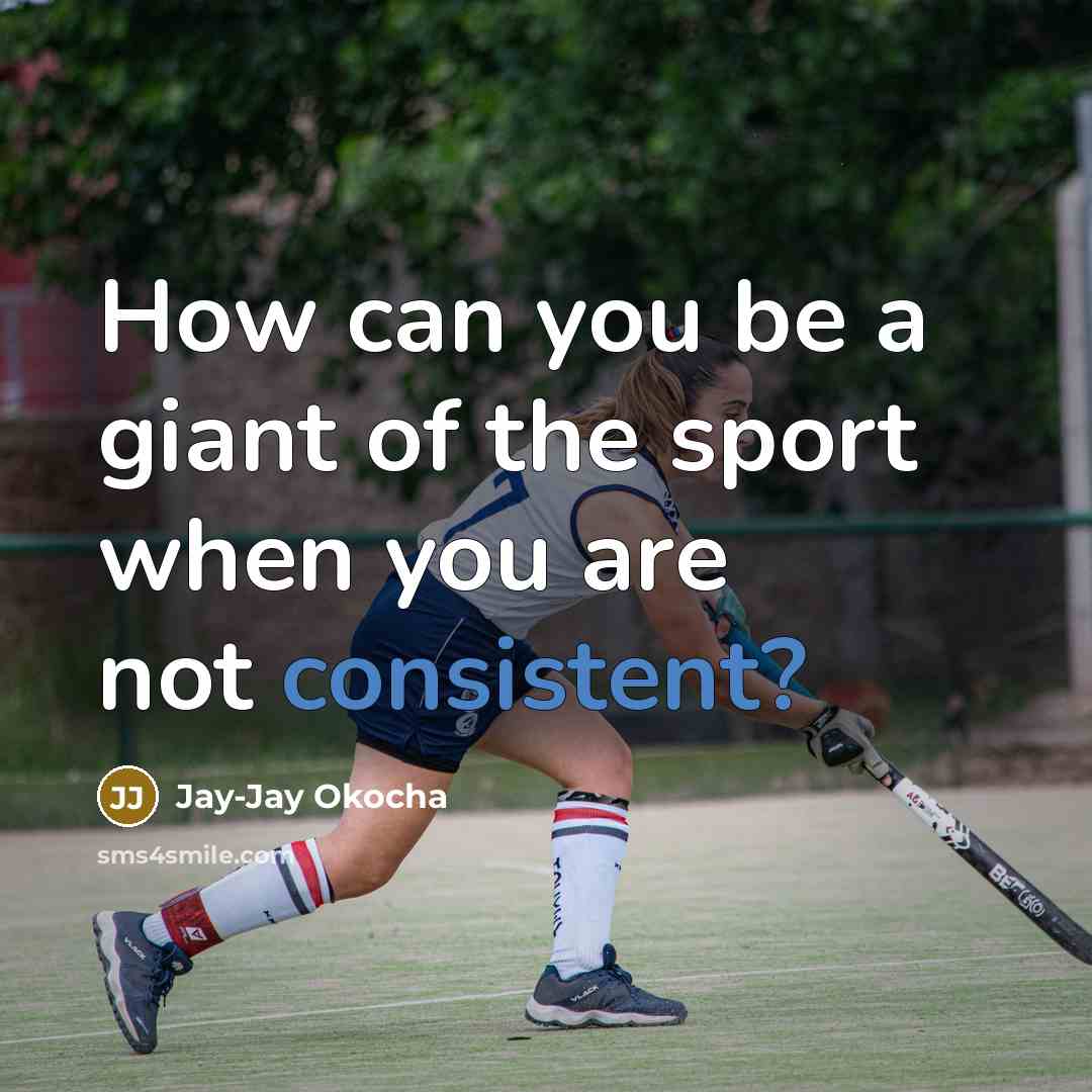 “How can you be a giant of the sport when…” quote by Jay-Jay Okocha