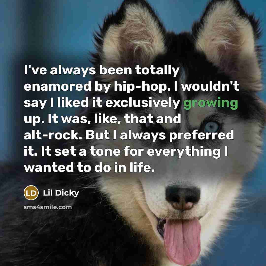 “I've always been totally enamored by hip-hop. I wouldn't say…” quote by Lil Dicky