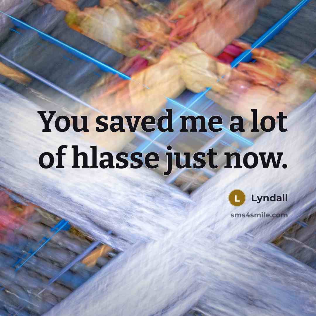 “You saved me a lot of hlasse just now.…” quote by Lyndall
