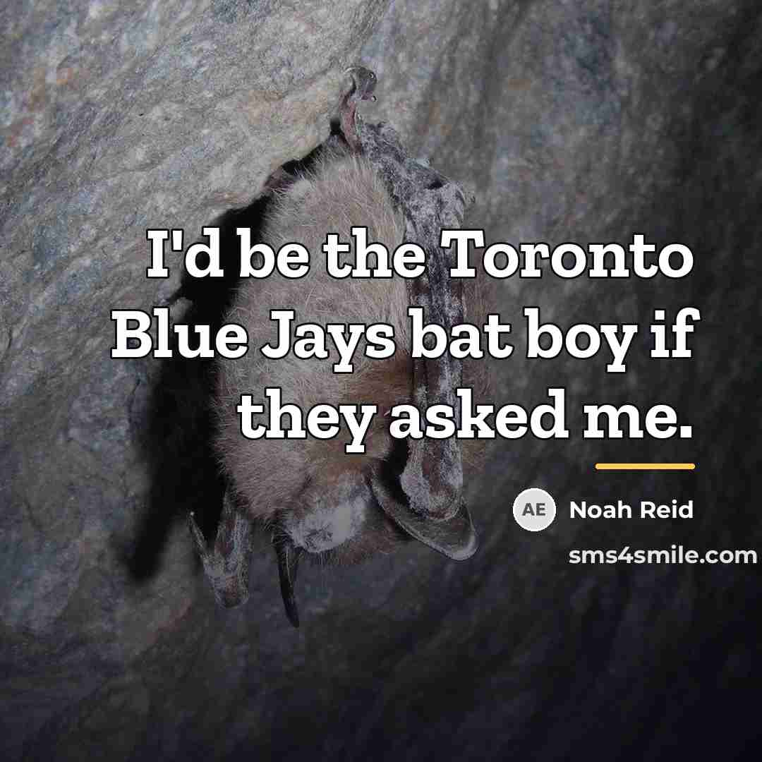 “I'd be the Toronto Blue Jays bat boy if they…” quote by Noah Reid