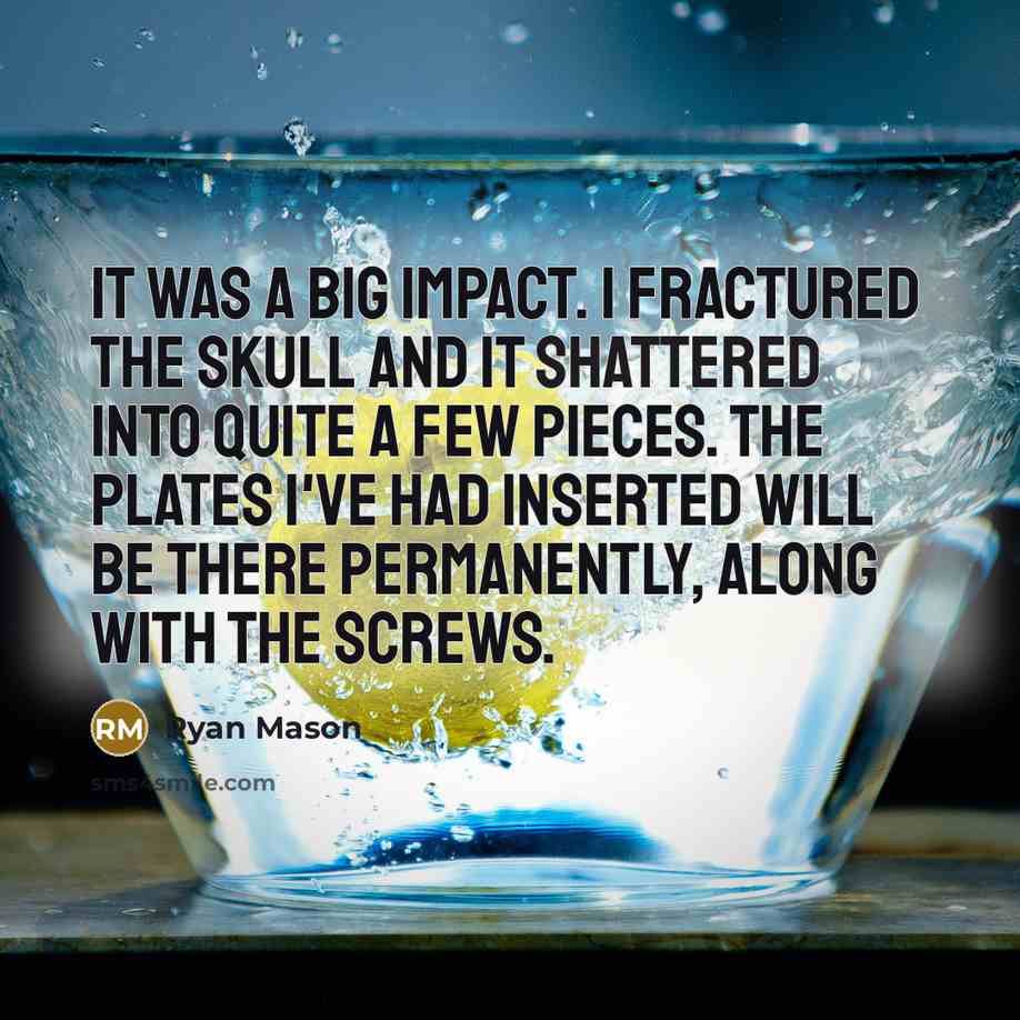 “It was a big impact. I fractured the skull and…” quote by Ryan Mason