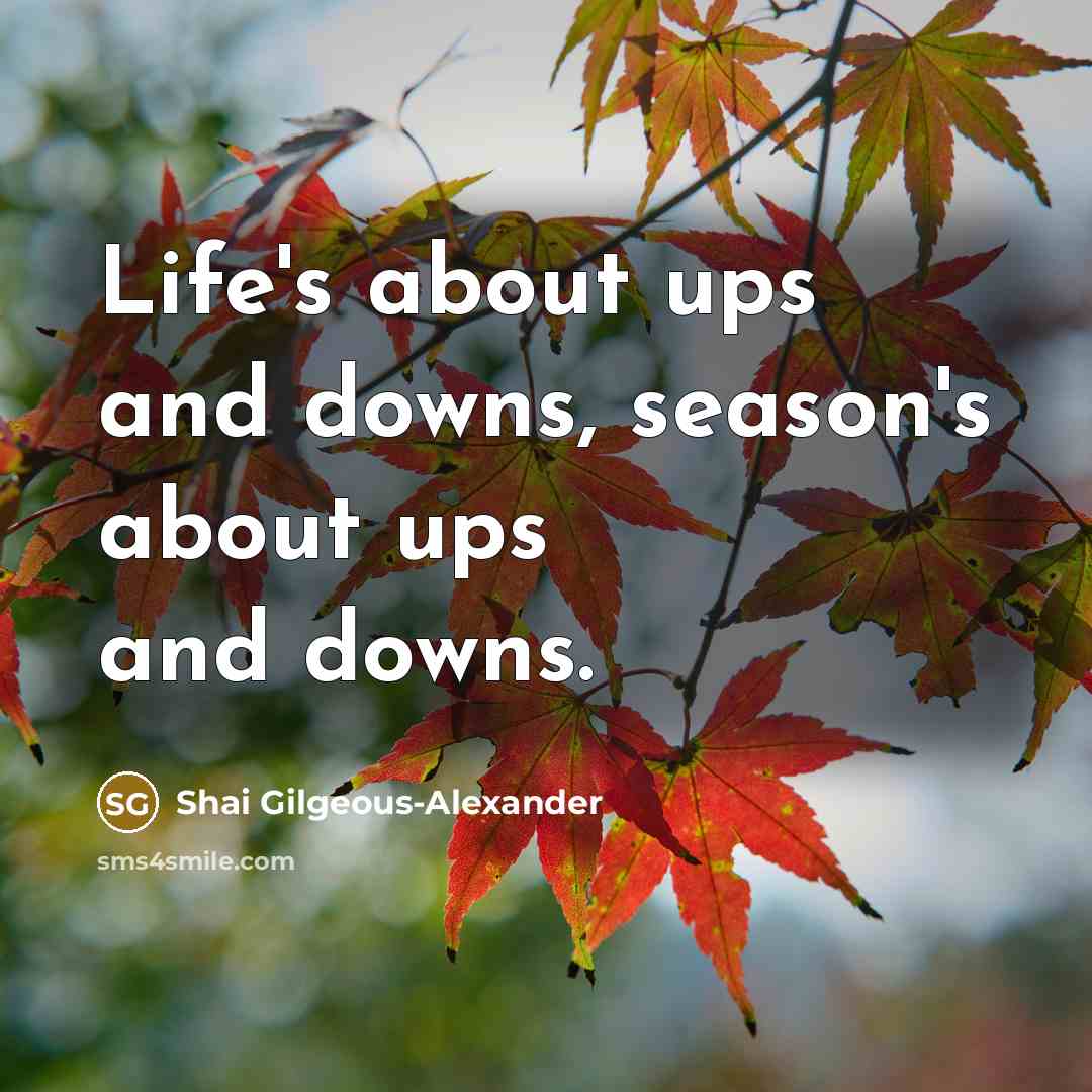 “Life's about ups and downs, season's about ups and downs.…” quote by Shai Gilgeous-Alexander