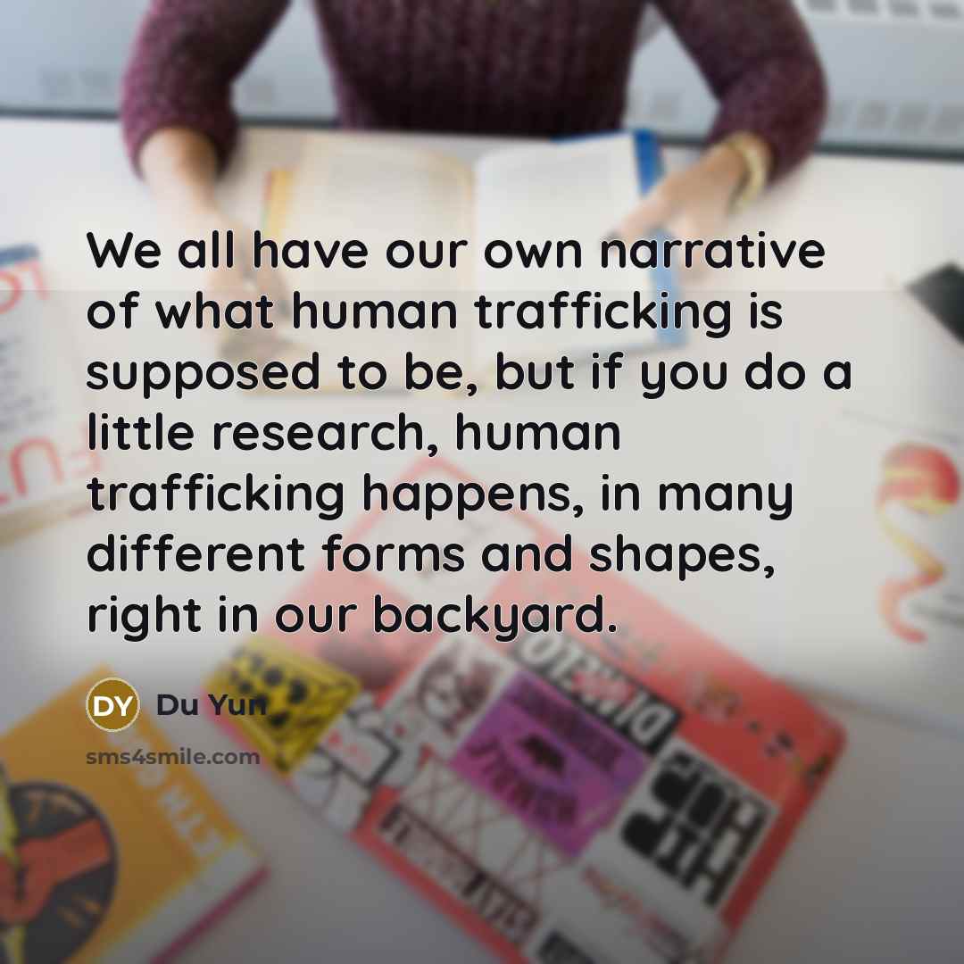 “We all have our own narrative of what human trafficking…” quote by Du Yun