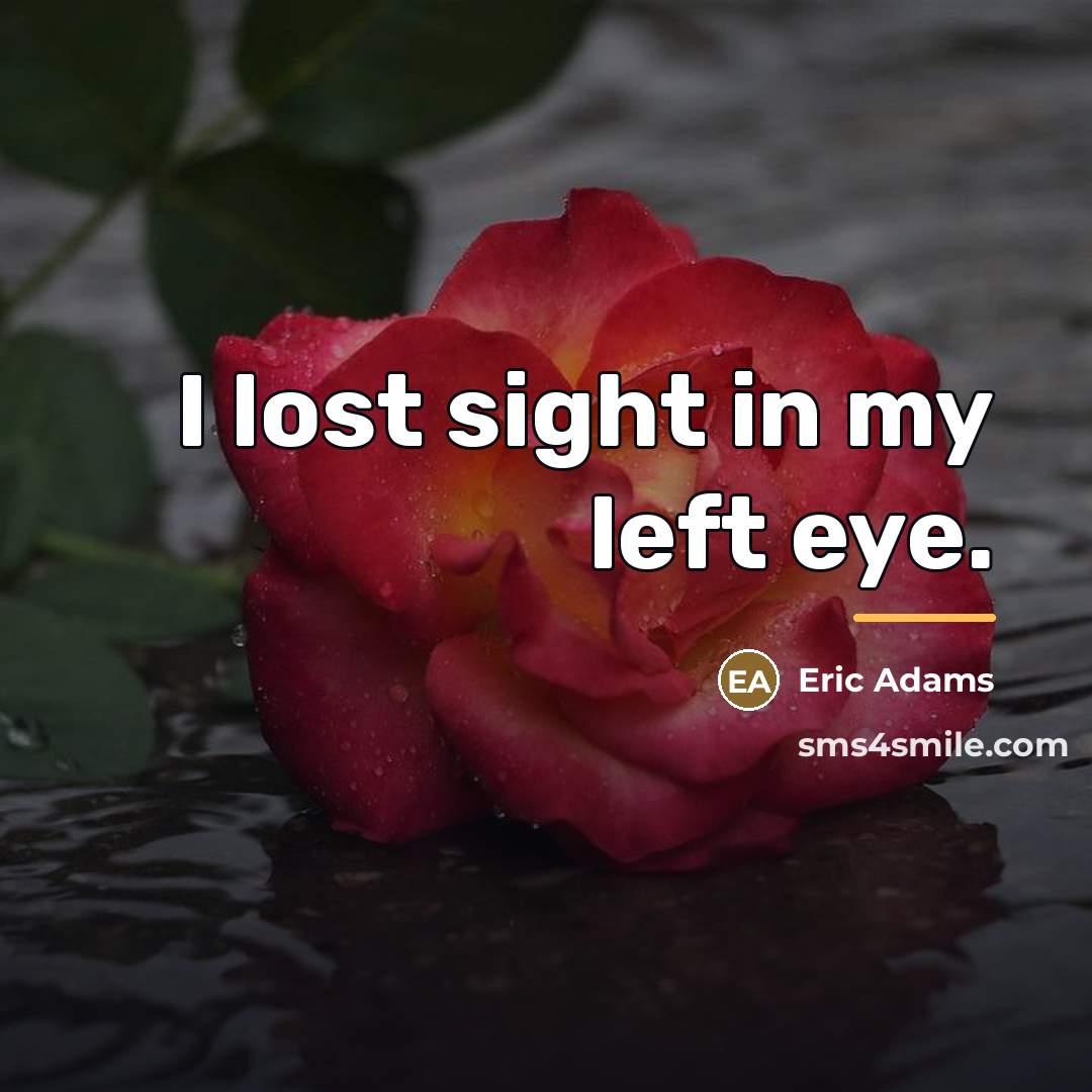 “I lost sight in my left eye.…” quote by Eric Adams