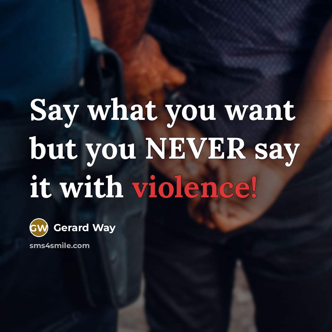 “Say what you want but you NEVER say it with…” quote by Gerard Way