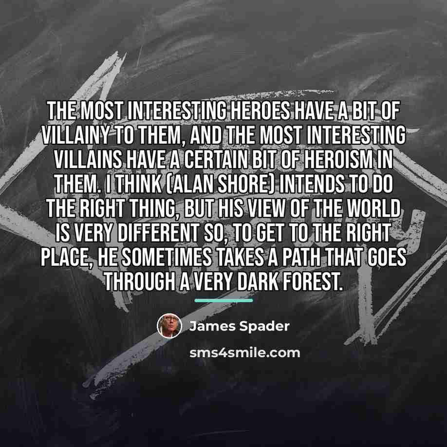“The most interesting heroes have a bit of villainy to…” quote by James Spader