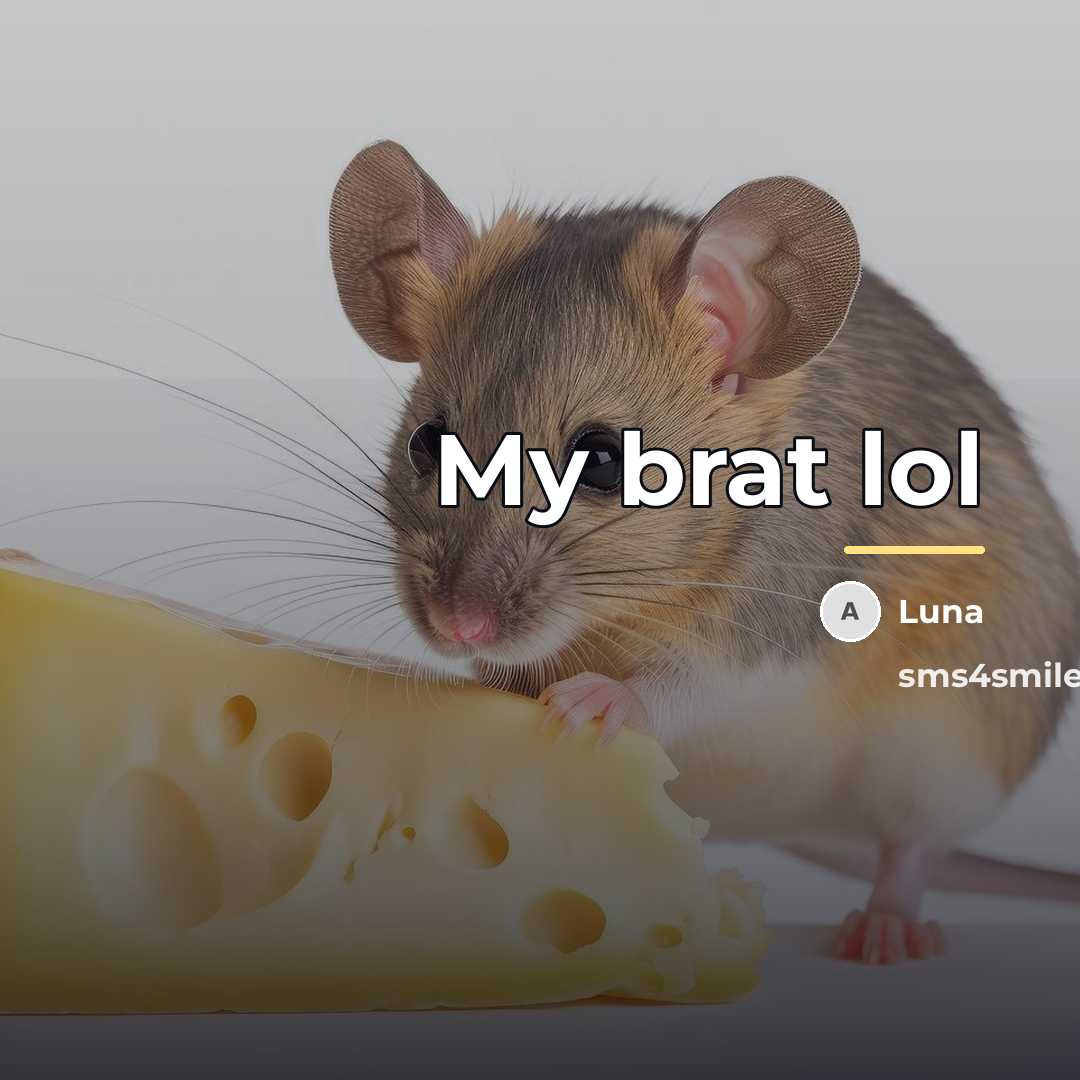 “My brat lol…” quote by Luna