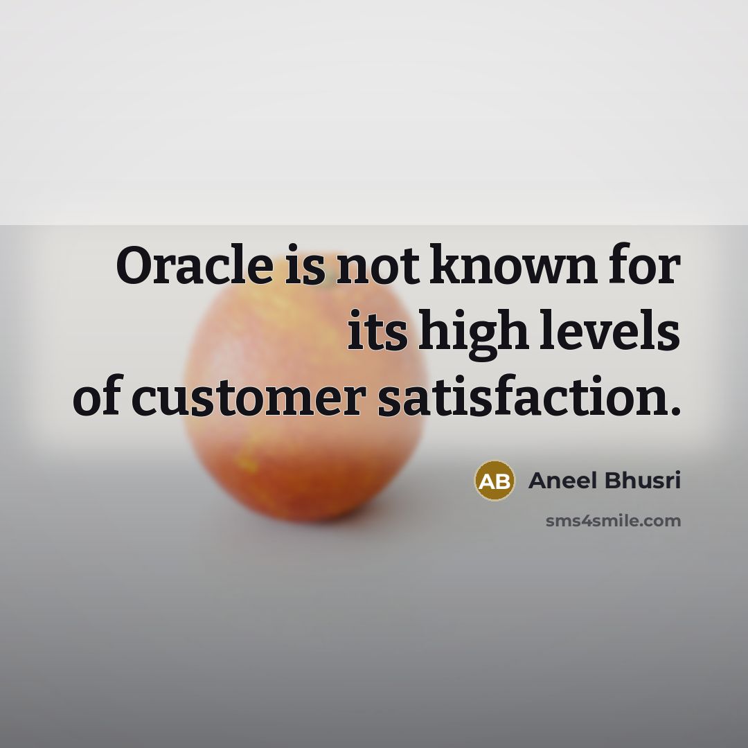 “Oracle is not known for its high levels of customer…” quote by Aneel Bhusri