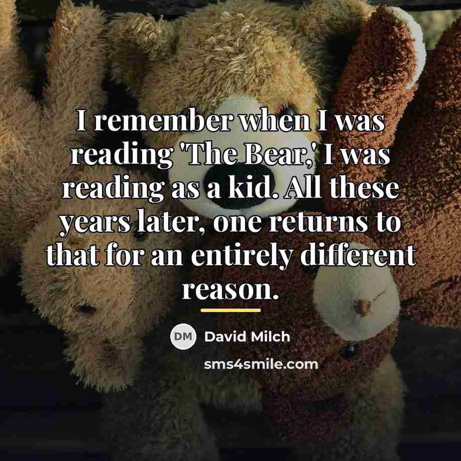 “I remember when I was reading 'The Bear,' I was…” quote by David Milch