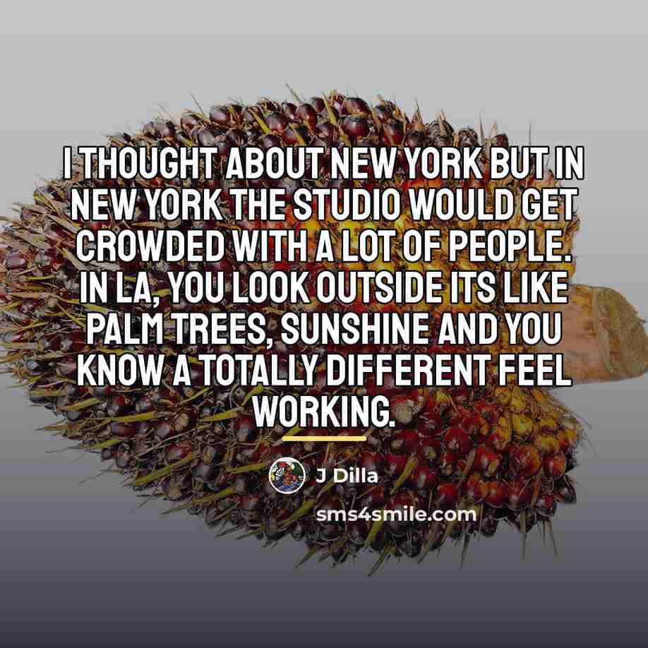 “I thought about New York but in New York the…” quote by J Dilla