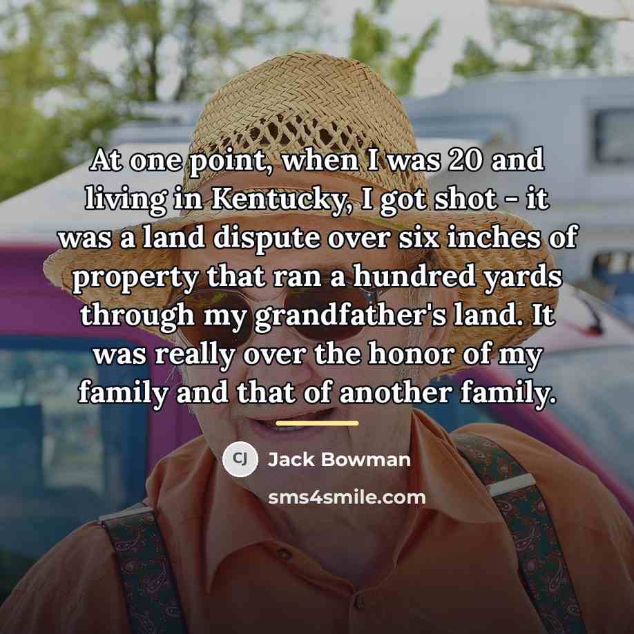 “At one point, when I was 20 and living in…” quote by Jack Bowman