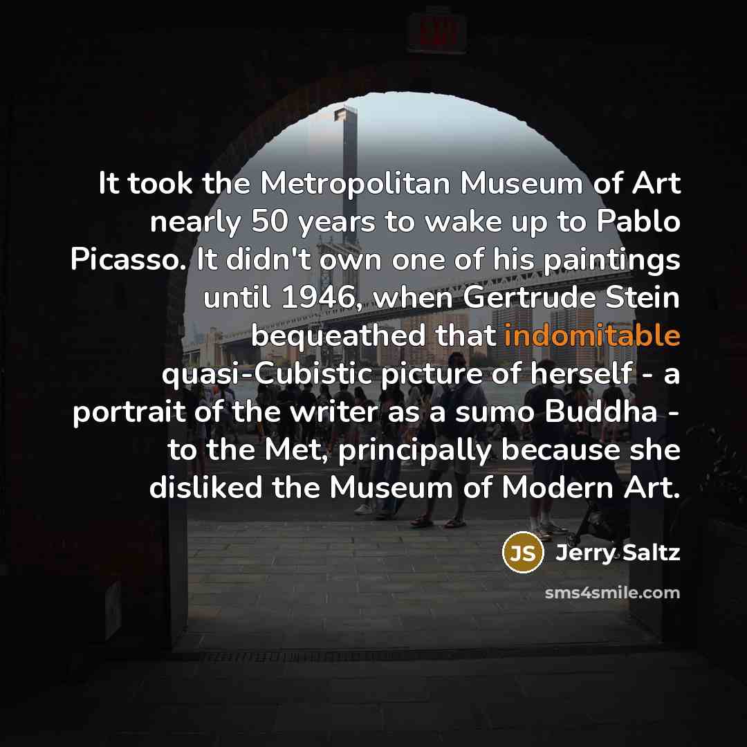 “It took the Metropolitan Museum of Art nearly 50 years…” quote by Jerry Saltz
