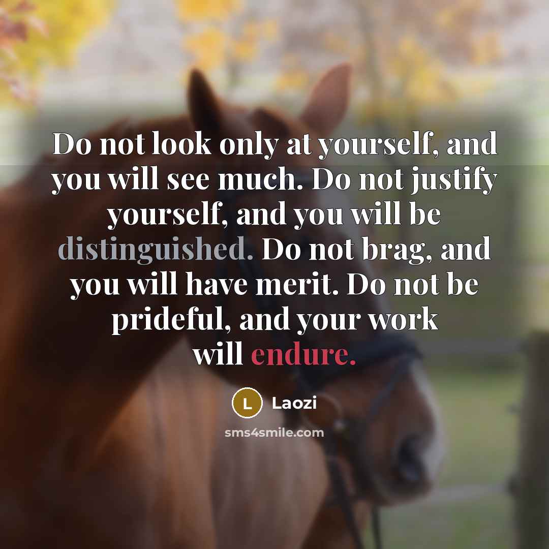 “Do not look only at yourself, and you will see…” quote by Laozi