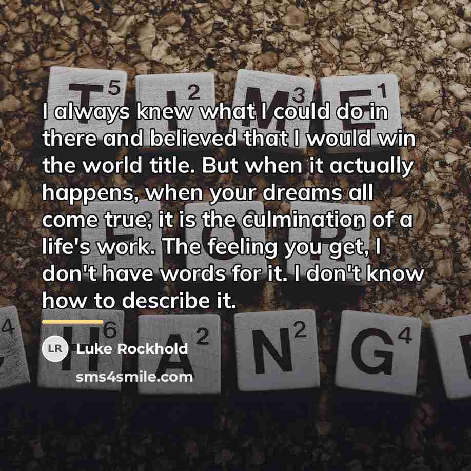 “I always knew what I could do in there and…” quote by Luke Rockhold