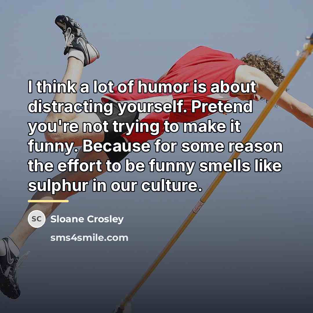 “I think a lot of humor is about distracting yourself.…” quote by Sloane Crosley