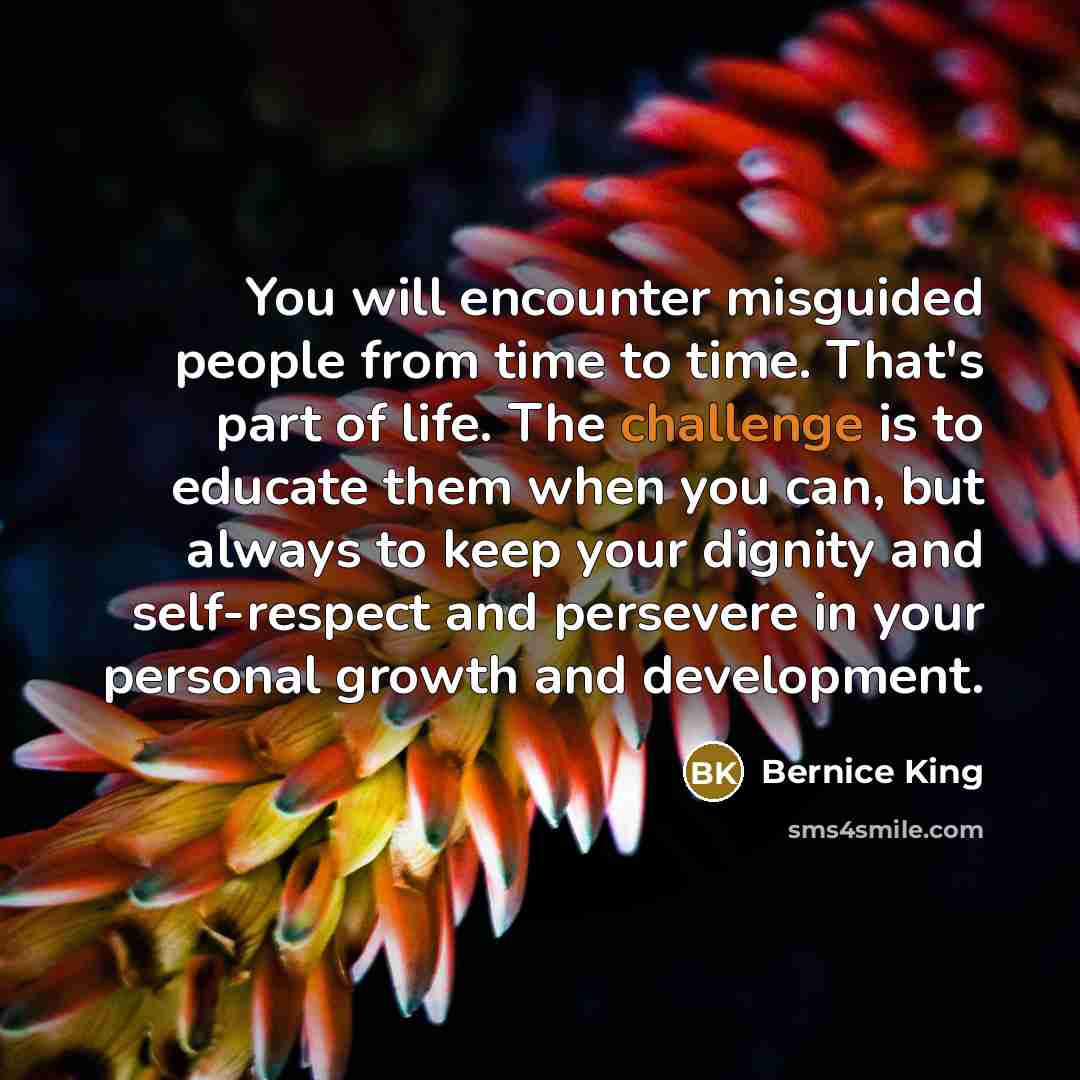“You will encounter misguided people from time to time. That's…” quote by Bernice King