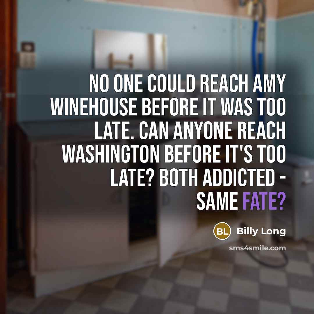 “No one could reach Amy Winehouse before it was too late. Can anyone reach Washington before it's too late? Both addicted - same fate?” quote by Billy Long