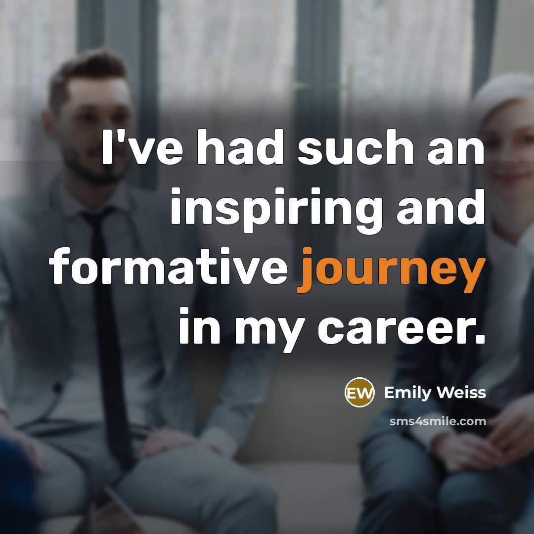 “I've had such an inspiring and formative journey in my…” quote by Emily Weiss