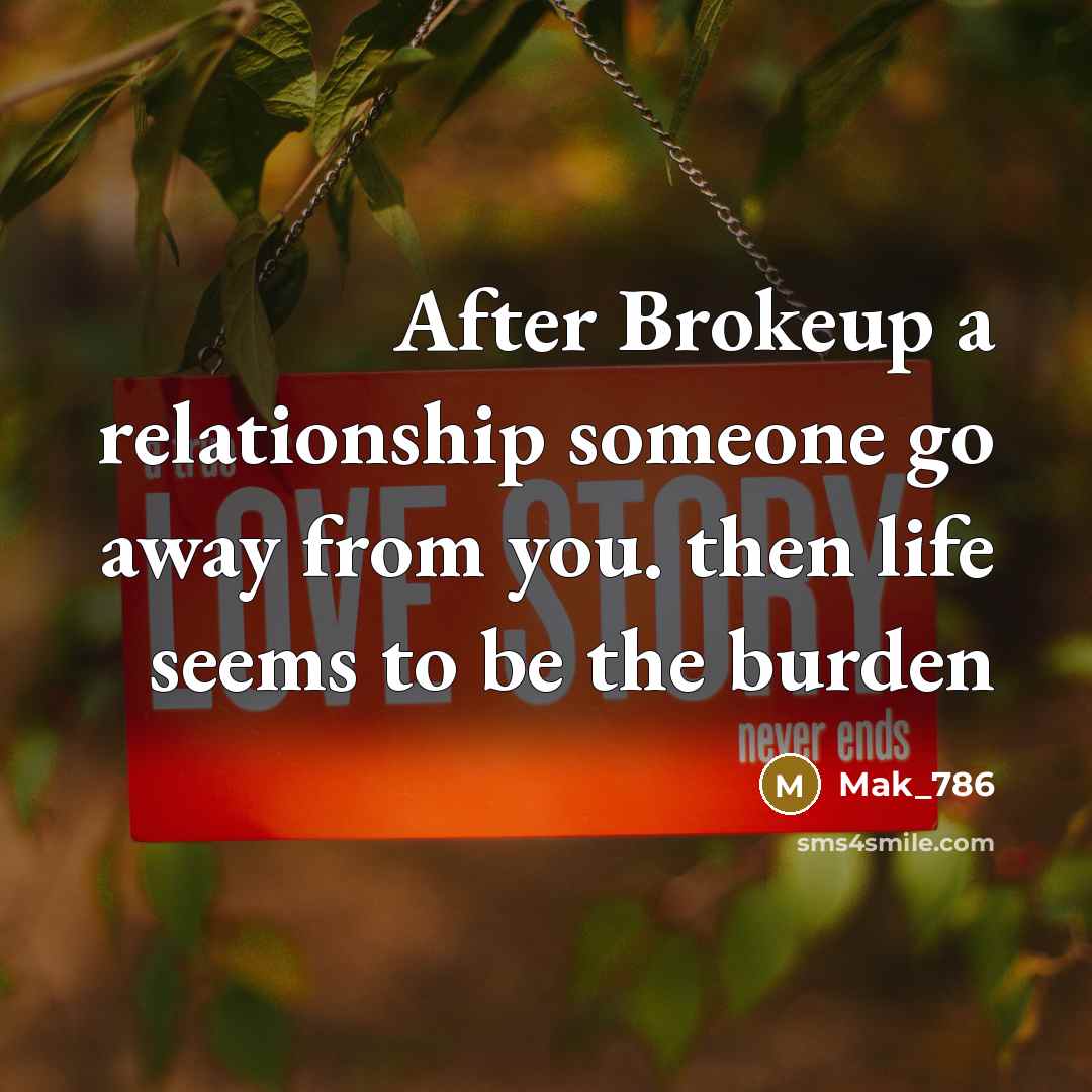 “After Brokeup a relationship someone go away from you. then…” quote by Mak_786