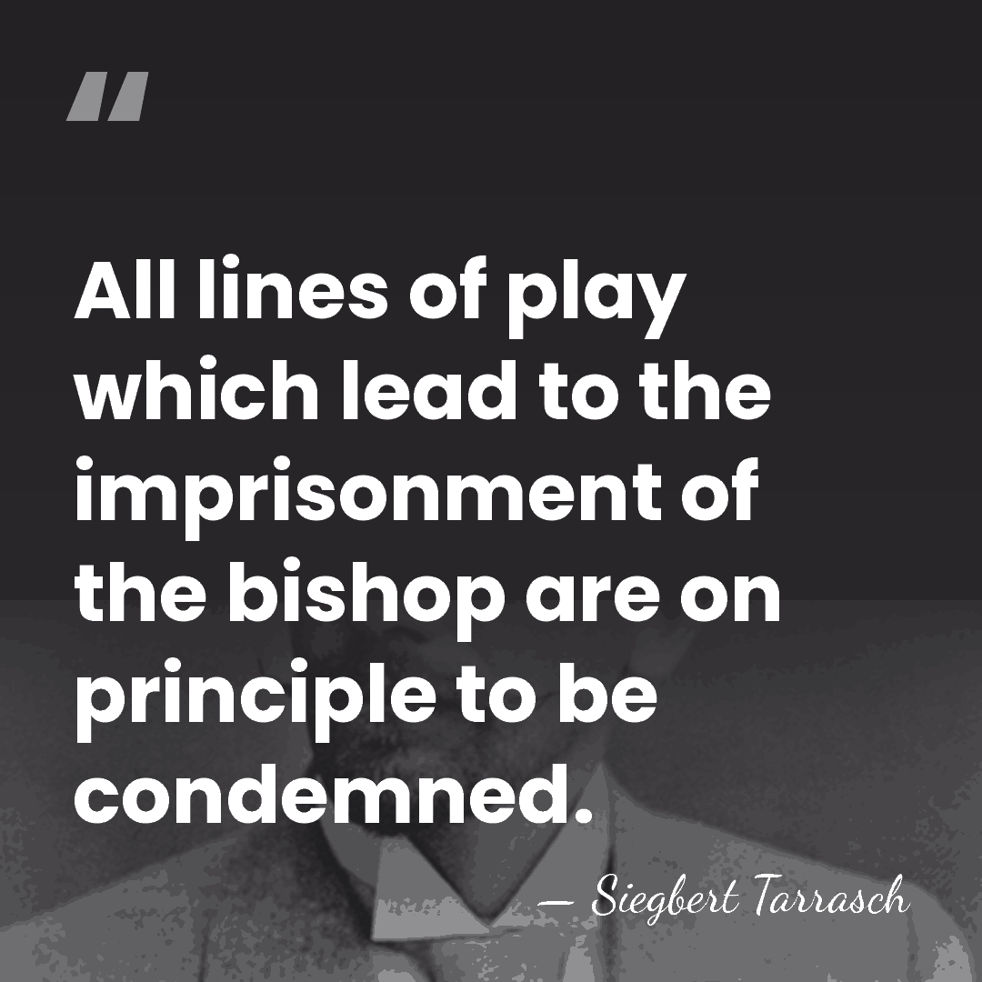 All lines of play which lead to the imprisonment of the bishop&hellip; - Siegbert Tarrasch