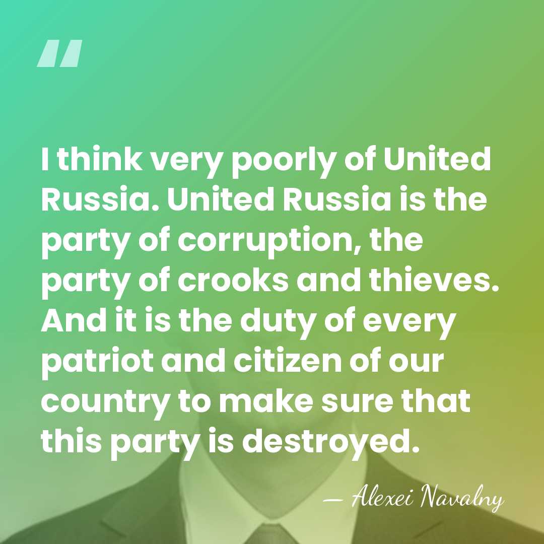 I think very poorly of United Russia. United Russia is the party&hellip; - Alexei Navalny