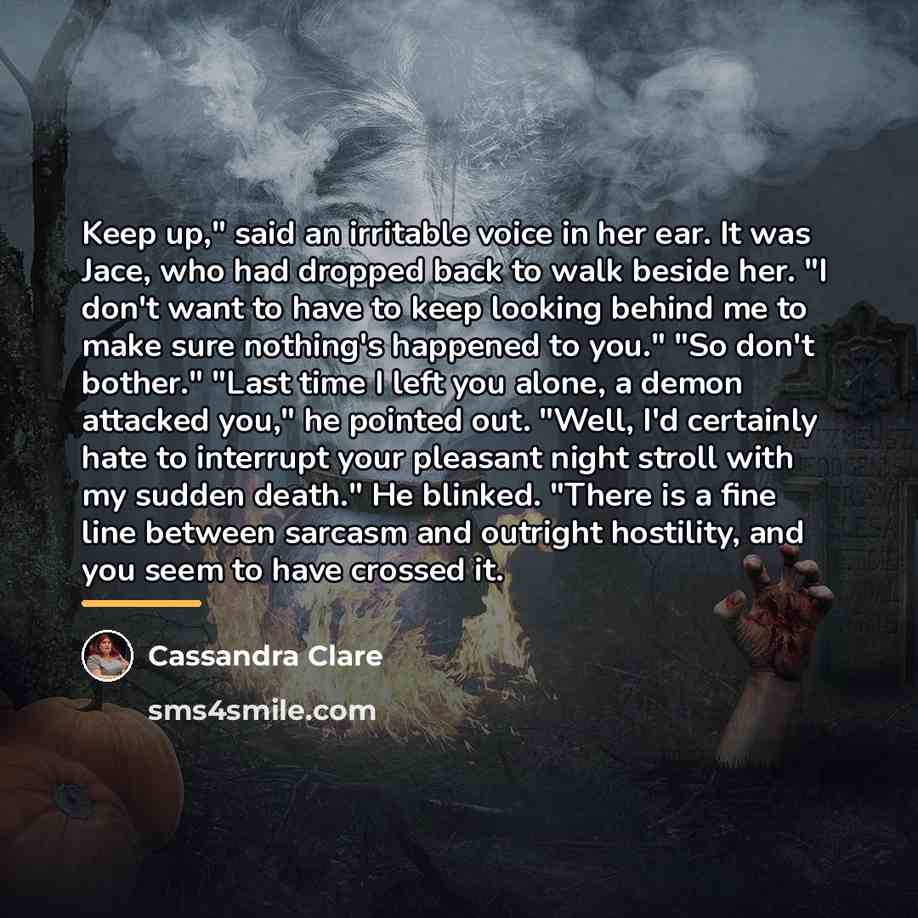 “Keep up," said an irritable voice in her ear. It…” quote by Cassandra Clare